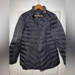 Women Black Puffer Jacket | Jones New York | Size Medium